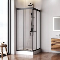 Душевой уголок AM.PM Gem W90G-404-100280-BT 100x80, профиль черный