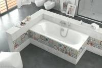 Акриловая ванна Excellent Oceana 170x75 см, встраиваемая, белая, с каркасом