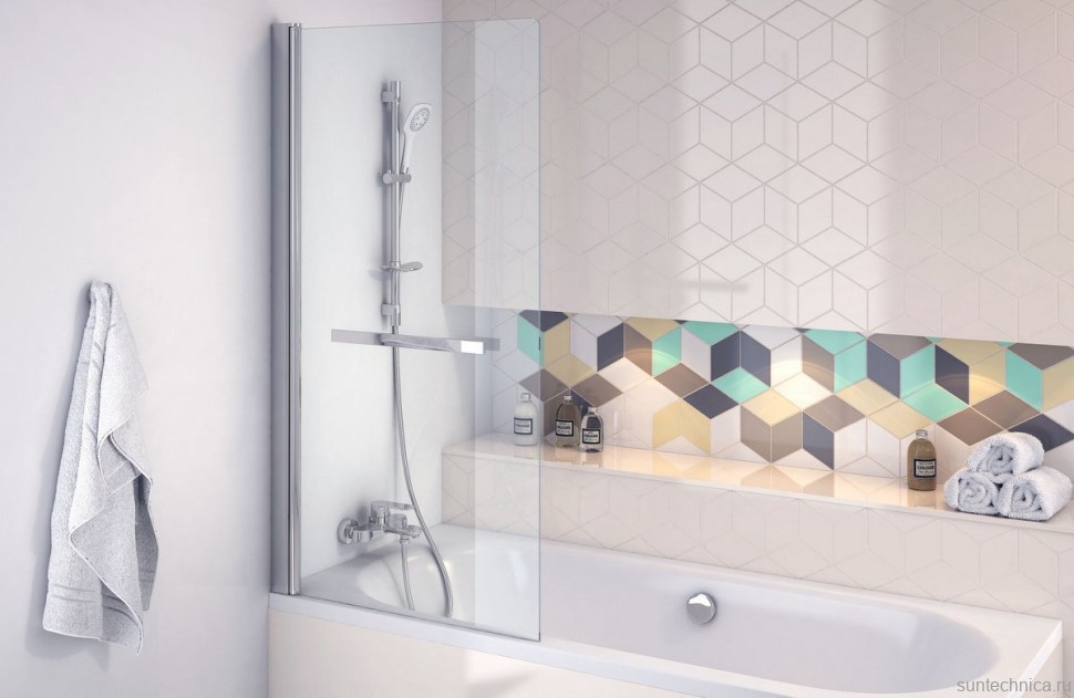 Акриловая ванна Excellent Oceana 170x75 см, встраиваемая, белая, с каркасом