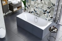 Акриловая ванна Excellent Oceana 170x75 см, встраиваемая, белая, с каркасом