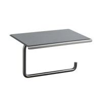 Держатель для туалетной бумаги с полочкой Shevanik SZ15T, оружейная сталь