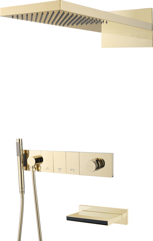 Душевой комплект Boheme Zodiac 132-2-MG С ВНУТРЕННЕЙ ЧАСТЬЮ, matt gold