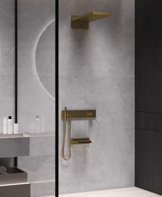 Душевой комплект Boheme Zodiac 132-2-MG С ВНУТРЕННЕЙ ЧАСТЬЮ, matt gold