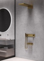 Душевой комплект Boheme Zodiac 132-2-MG С ВНУТРЕННЕЙ ЧАСТЬЮ, matt gold