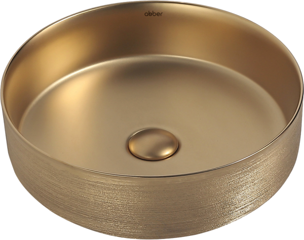 Накладная раковина Abber Bequem AC2109BGM матовое золото