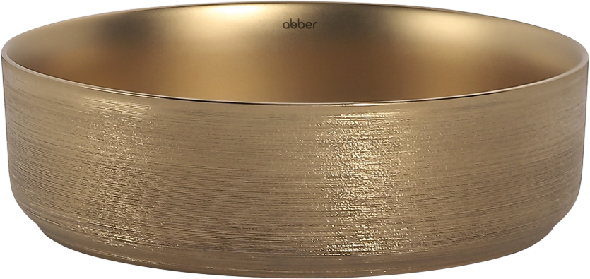 Накладная раковина Abber Bequem AC2109BGM матовое золото