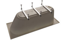 Акриловая ванна Radomir Вальс Ангосто 170x75 см, встраиваемая, белая, на ножках