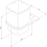 Стакан для ванной AM.PM Inspire 2.0 A50A34322 настенный, черный, стеклянный Стакан для ванной AM.PM Inspire 2.0 A50A34322 настенный, черный, стеклянный