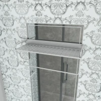 Душевая кабина Niagara Luxe Lux NG-7717WBK 100х100x210 серебро, с низким поддоном, без крыши