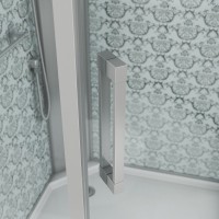 Душевая кабина Niagara Luxe Lux NG-7717WBK 100х100x210 серебро, с низким поддоном, без крыши