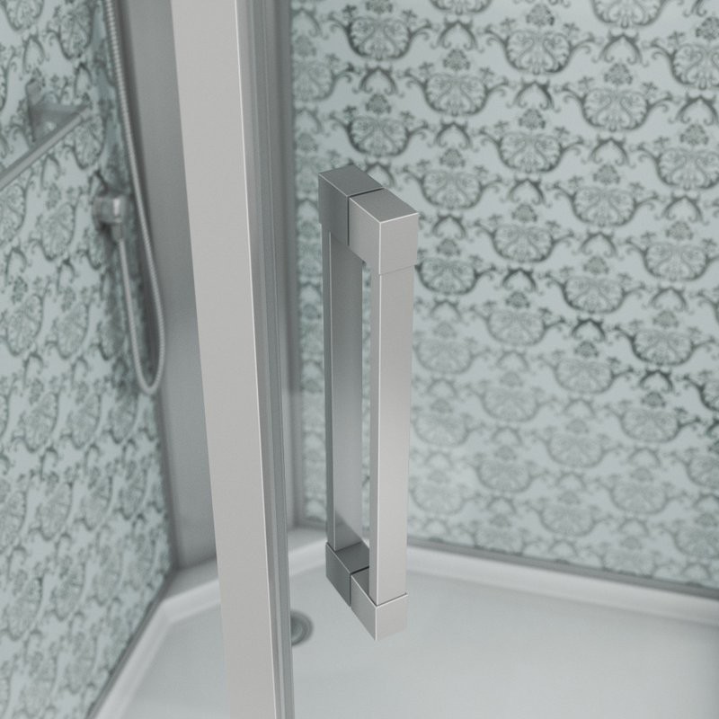 Душевая кабина Niagara Luxe Lux NG-7717WBK 100х100x210 серебро, с низким поддоном, без крыши