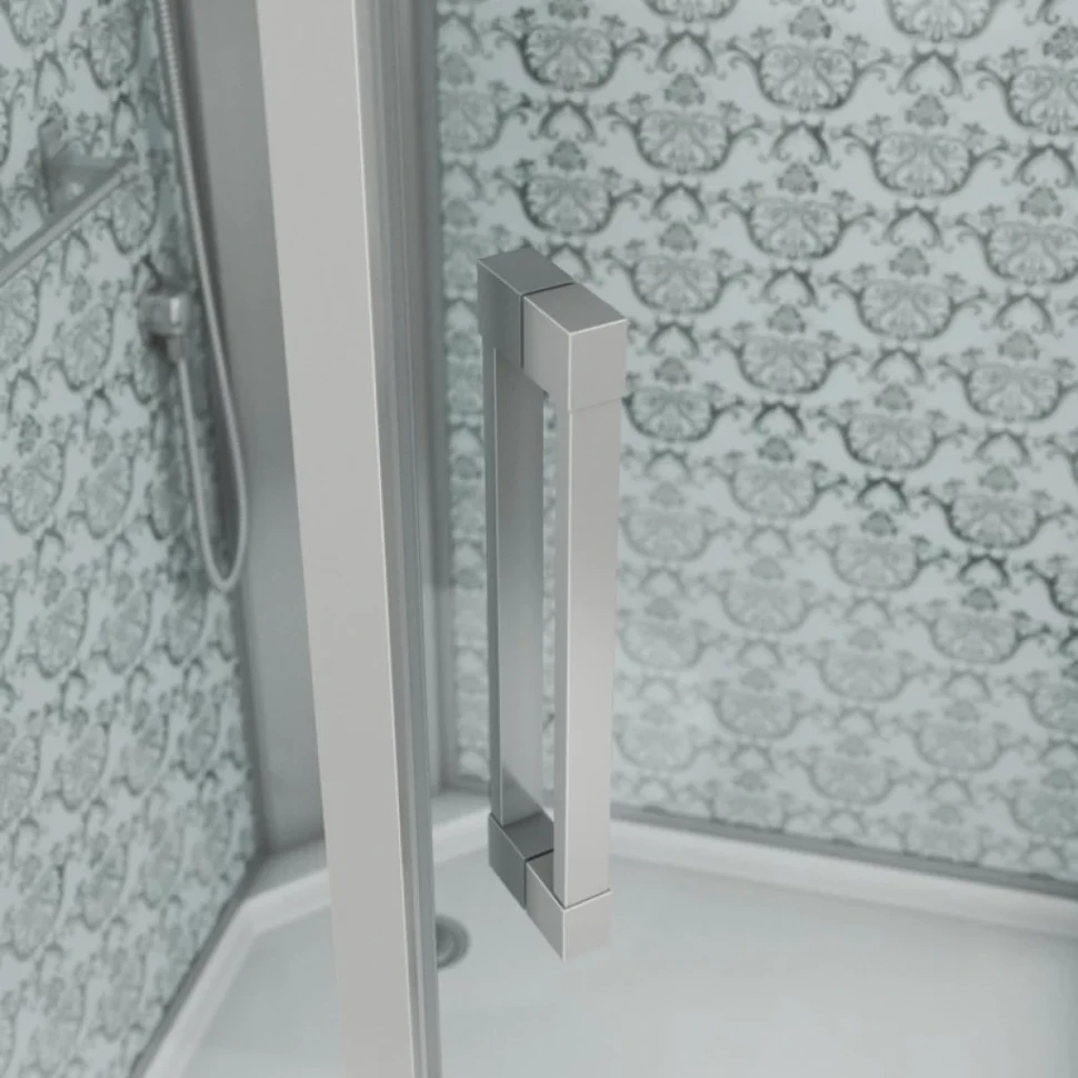 Душевая кабина Niagara Luxe Lux NG-7717WBK 100х100x210 серебро, с низким поддоном, без крыши