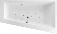 Акриловая ванна Excellent Sfera WAEX.SFP17.RELAX P 170x100 см, угловая, правая, встраиваемая, с гидромассажем, белая, асимметричная, с каркасом, со сливом-переливом