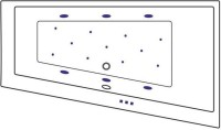 Акриловая ванна Excellent Sfera WAEX.SFP17.RELAX P 170x100 см, угловая, правая, встраиваемая, с гидромассажем, белая, асимметричная, с каркасом, со сливом-переливом