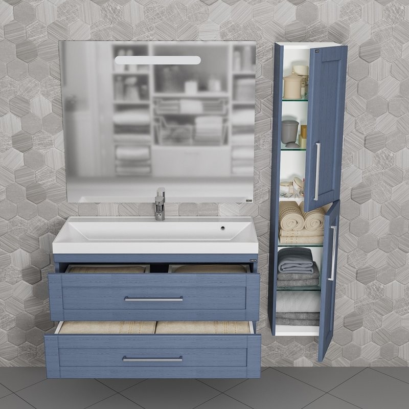 Тумба с раковиной СаНта Венера 100 подвесная, дуб адриатика