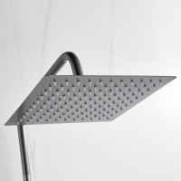 Душевая стойка Shevanik S3096T с термостатом, оружейная сталь