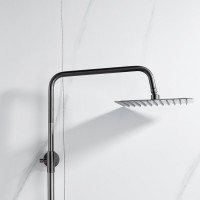 Душевая стойка Shevanik S3096T с термостатом, оружейная сталь