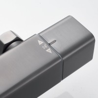 Душевая стойка Shevanik S3096T с термостатом, оружейная сталь