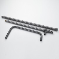 Душевая стойка Shevanik S3096T с термостатом, оружейная сталь