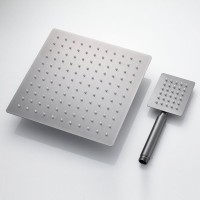 Душевая стойка Shevanik S3096T с термостатом, оружейная сталь