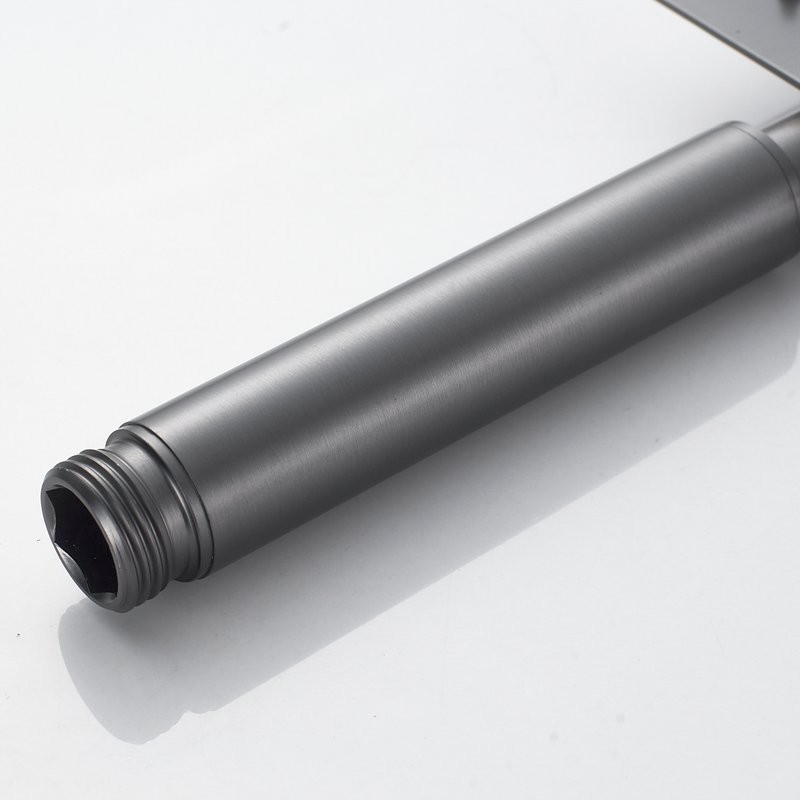 Душевая стойка Shevanik S3096T с термостатом, оружейная сталь