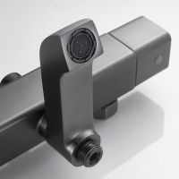 Душевая стойка Shevanik S3096T с термостатом, оружейная сталь