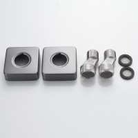 Душевая стойка Shevanik S3096T с термостатом, оружейная сталь