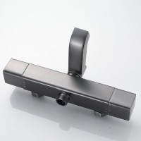 Душевая стойка Shevanik S3096T с термостатом, оружейная сталь