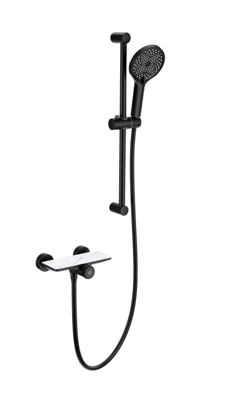 Термостатический смеситель Wonzon & Woghand WW-B2052-A-MB для душа, матовый черный