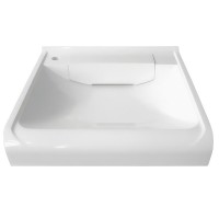 Раковина над стиральной машиной Belux Эврика 60 глянцевая белая, прямоугольная, с комплектом кронштейнов