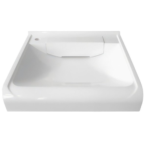 Раковина над стиральной машиной Belux Эврика 60 глянцевая белая, прямоугольная, с комплектом кронштейнов