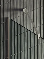 Душевая перегородка Maybahglass MGD-732-5у 89 см, профиль хром матовый, стекло прозрачное