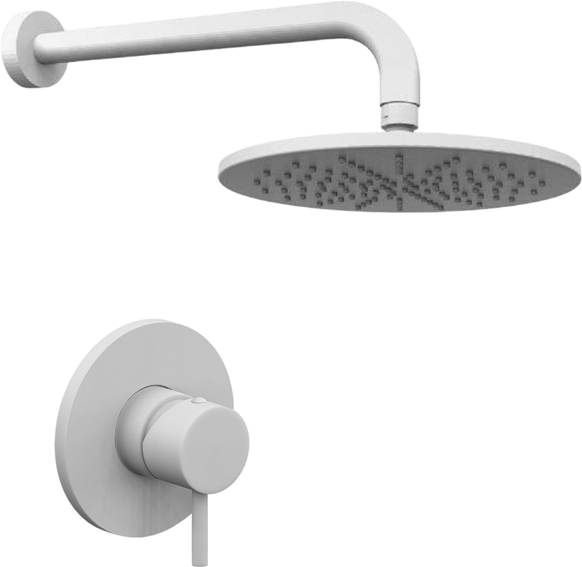 Душевой комплект Paffoni Light KITLIG011BOKING С ВНУТРЕННЕЙ ЧАСТЬЮ, верхний душ 30 см, белый