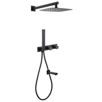 Душевой комплект Abber Rund AF8717B С ВНУТРЕННЕЙ ЧАСТЬЮ, матовый черный