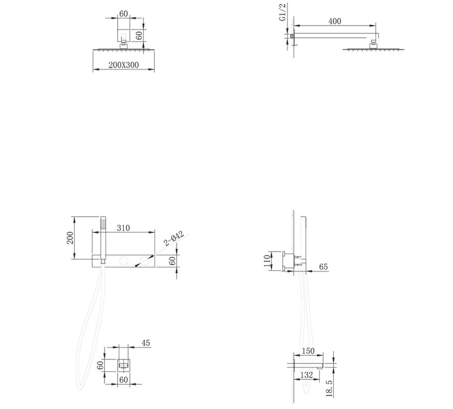 Душевой комплект Abber Rund AF8717B С ВНУТРЕННЕЙ ЧАСТЬЮ, матовый черный