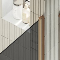 Душевая дверь в нишу Maybahglass MGD-812-2 90 см, профиль бронза, стекло графит