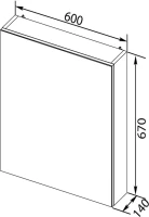 Мебель для ванной комнаты Aquanet Токио 48 1 ящик L