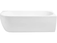 Акриловая ванна Aquanet Elegant B 260049 180x80 см, угловая, правая, отдельностоящая, белая, асимметричная, на ножках, со сливом-переливом