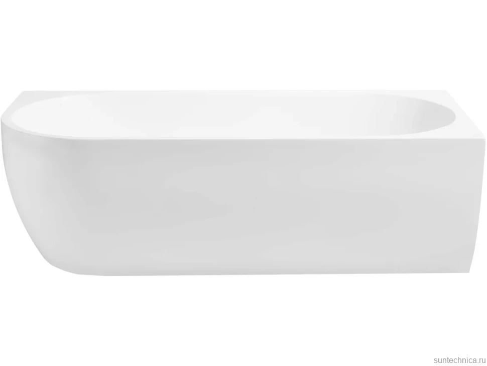 Акриловая ванна Aquanet Elegant B 260049 180x80 см, угловая, правая, отдельностоящая, белая, асимметричная, на ножках, со сливом-переливом