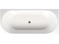 Акриловая ванна Aquanet Elegant B 260049 180x80 см, угловая, правая, отдельностоящая, белая, асимметричная, на ножках, со сливом-переливом