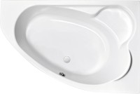 Акриловая ванна Cersanit Kaliope R 170x110 см, правая, пристенная, белая, асимметричная, на ножках, с сиденьем