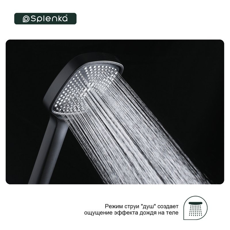 Душевая лейка Splenka S450 S450.06.06 черный