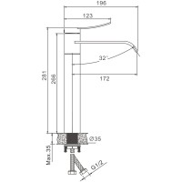 Смеситель для раковины BELZ B812 B11812-1 сатин Смеситель для раковины BELZ B812 B11812-1 сатин