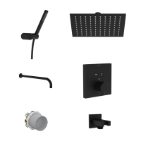 Душевой комплект VitrA Square A49310EXP С ВНУТРЕННЕЙ ЧАСТЬЮ, матовый черный