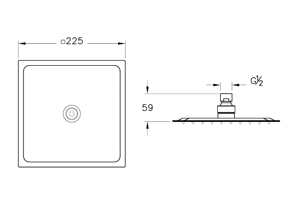 Душевой комплект VitrA Square A49310EXP С ВНУТРЕННЕЙ ЧАСТЬЮ, матовый черный
