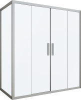 Душевой уголок Kubele DE019 R4-MAT-MT 170х90 см, профиль матовый хром