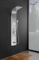 Душевая панель Ceruttispa Twin BR CT9988 матовая нержавеющая сталь