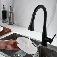 Смеситель для кухни с выдвижным изливом Shevanik S363H, черный