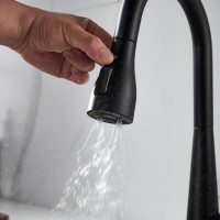 Смеситель для кухни с выдвижным изливом Shevanik S363H, черный