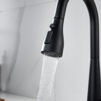 Смеситель для кухни с выдвижным изливом Shevanik S363H, черный